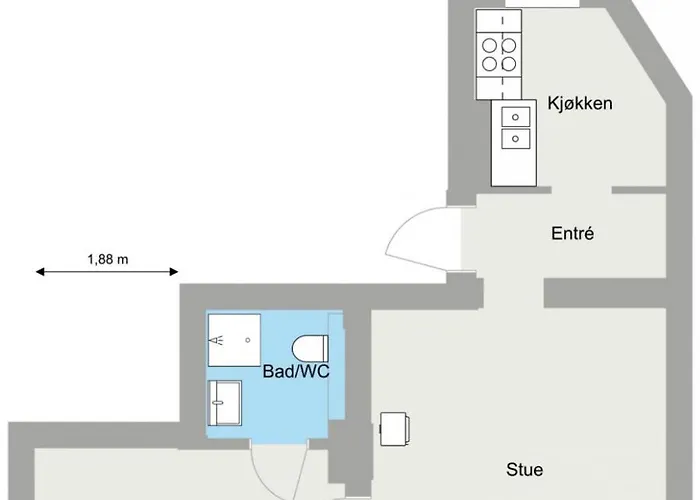 Entire 1-bedroom Flat With Courtyard In Old Town * Oslo